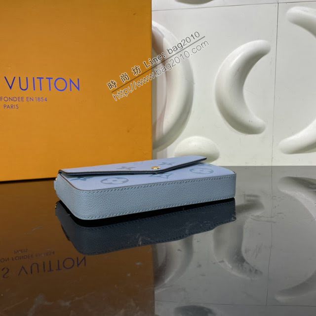 LOUIS VUITTON專櫃新款包包 路易威登Pochette Félicie鏈條包 LV字母漸變翻蓋信封女包  ydh4105